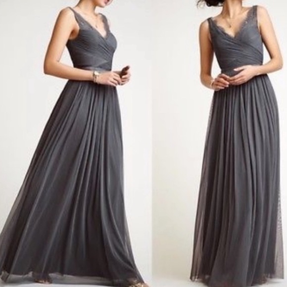 BHLDN Dresses & Skirts - BHLDN Hitherto Fleur Dress in Grey Size: 12